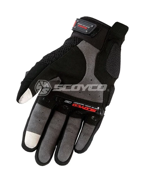 SCOYCO MC20 CARBON ELDİVEN KIRMIZI - Resim 3