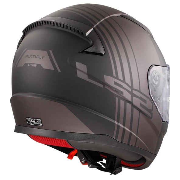 LS2 RAPID MULTIPLYY MAT SİYAH-GRİ KASK - 3