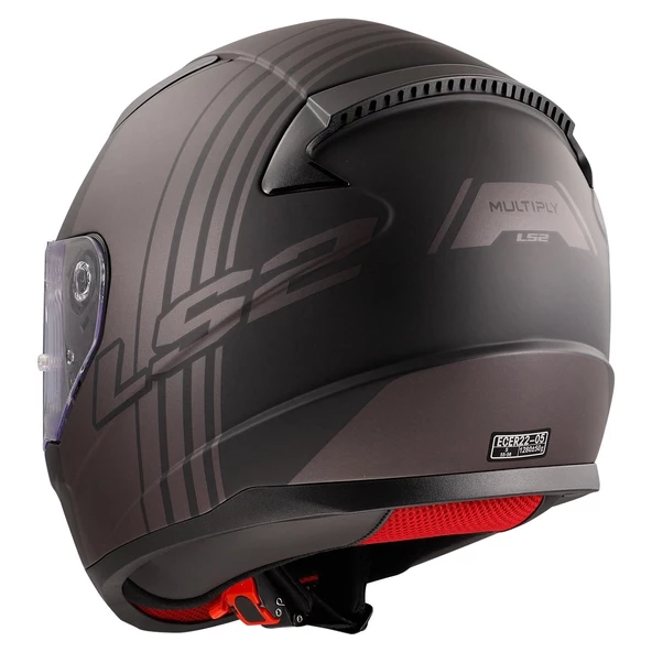 LS2 RAPID MULTIPLYY MAT SİYAH-GRİ KASK - 6