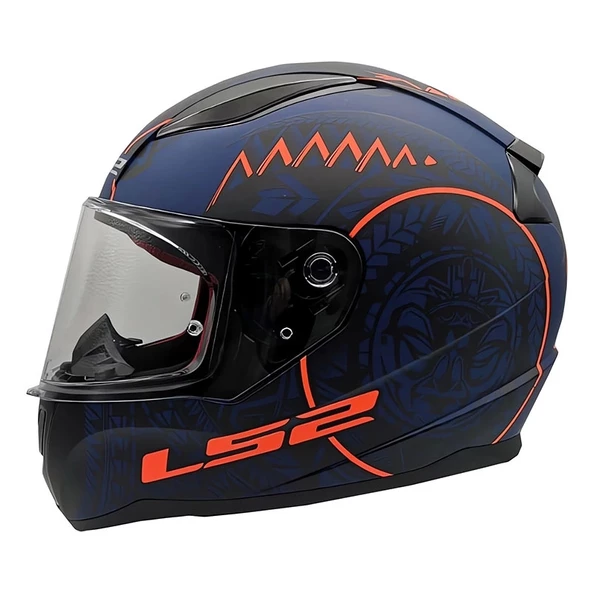 LS2 RAPID TAKAROA MAT MAVİ-KIRMIZI KASK - 2