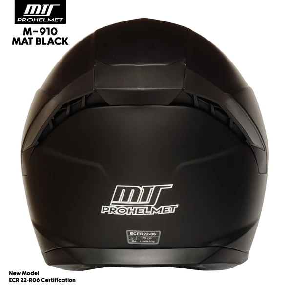 MTS M-910 MAT SİYAH GÜNEŞ VİZÖRLÜ KASK (SİYAH CAMLI) - 2