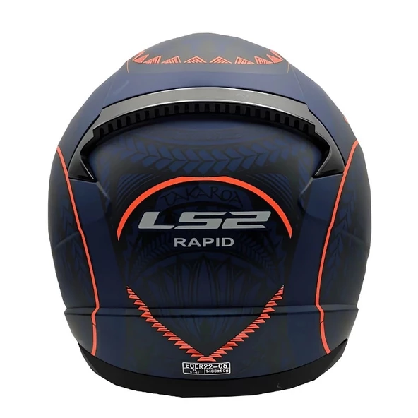 LS2 RAPID TAKAROA MAT MAVİ-KIRMIZI KASK - 3