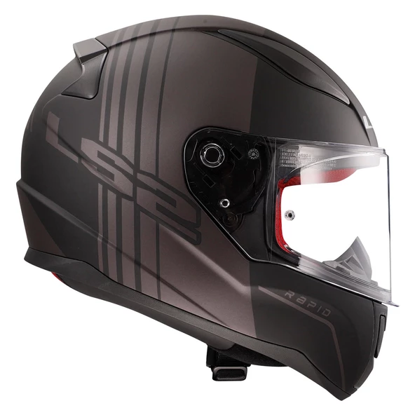 LS2 RAPID MULTIPLYY MAT SİYAH-GRİ KASK - 7