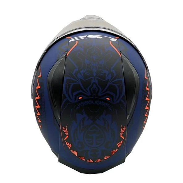 LS2 RAPID TAKAROA MAT MAVİ-KIRMIZI KASK - 4