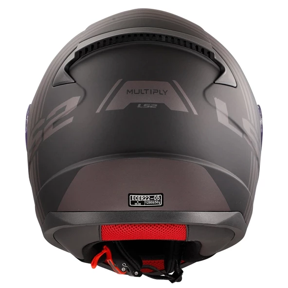 LS2 RAPID MULTIPLYY MAT SİYAH-GRİ KASK - 8