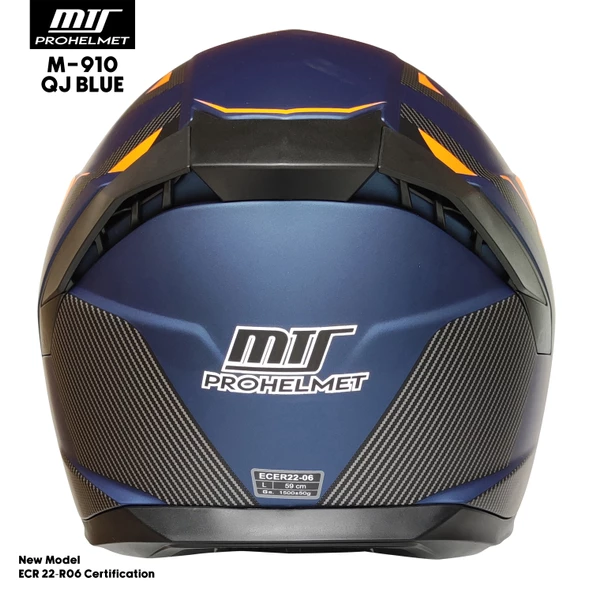 MTS M-910 BLUE GÜNEŞ VİZÖRLÜ KASK (SİYAH CAMLI) - 4