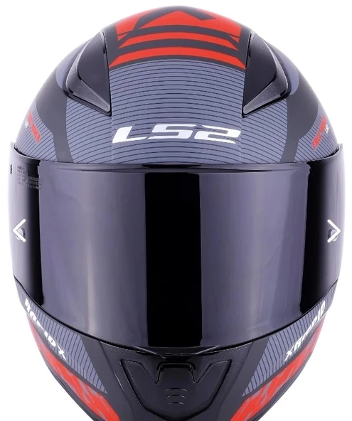 LS2 RAPID XTREET MAT SİYAH-KIRMIZI KASK (SİYAH+ŞEFFAF CAMLI) - 3