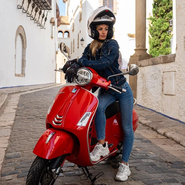 LS2 STROBE 2 ÇENE AÇILIR BEYAZ KASK - 10