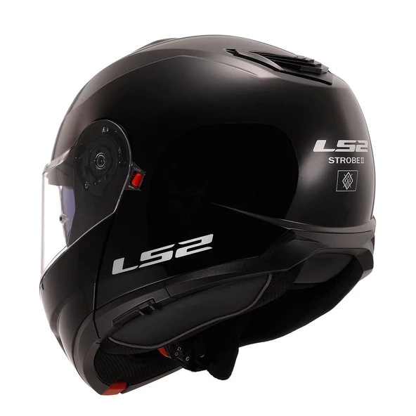 LS2 STROBE 2 ÇENE AÇILIR SİYAH KASK - 5