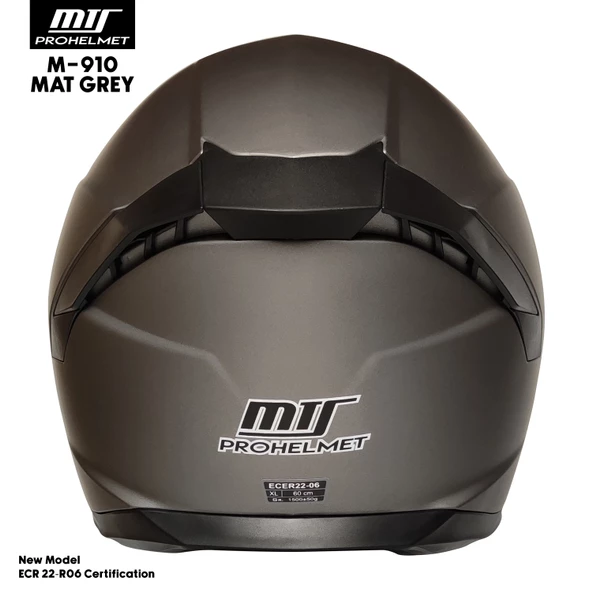 MTS M-910 MAT GRİ GÜNEŞ VİZÖRLÜ KASK (SİYAH CAMLI) - 4