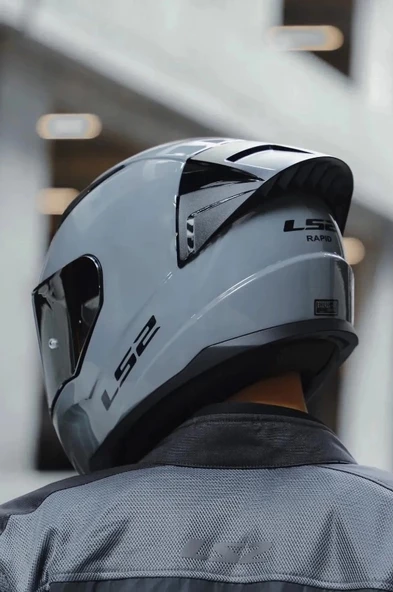 LS2 RAPID 2 RACE NARDO GRİ KASK (SİYAH+ŞEFFAF CAM+SPOILER) - 5