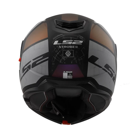 LS2 STROBE 2 ORION MAT SİYAH-MOR-MAVİ ÇENE AÇILIR KASK - 5