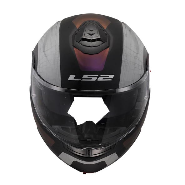 LS2 STROBE 2 ORION MAT SİYAH-MOR-MAVİ ÇENE AÇILIR KASK - 2