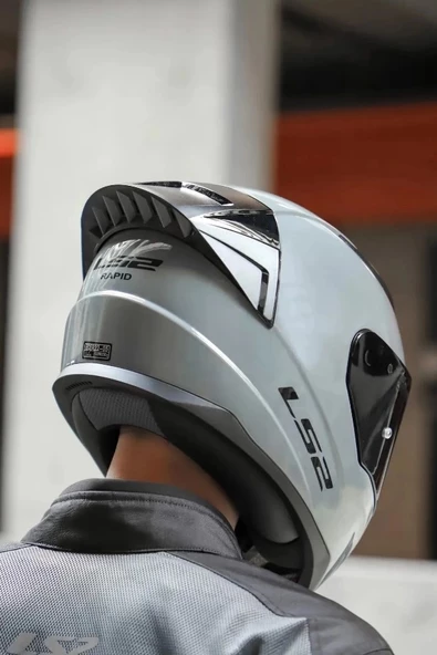 LS2 RAPID 2 RACE NARDO GRİ KASK (SİYAH+ŞEFFAF CAM+SPOILER) - 4