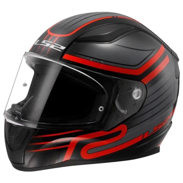 LS2 RAPID 2 CIRCUIT SİYAH-GRİ-KIRMIZI KASK - 2