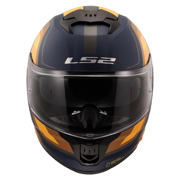 LS2 STREAM 2 VINTAGE MAT NAVY MAVİ-TURUNCU-KAHVERENGİ KASK - 2