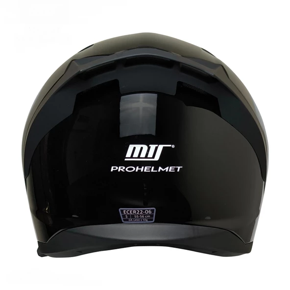 MTS M-201-SNAKE PARLAK SİYAH GÜNEŞ VİZÖRLÜ KASK - 3