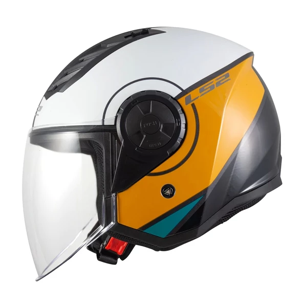 LS2 AIRFLOW 2 COVER SİYAH-BEYAZ-GOLD KASK - 2