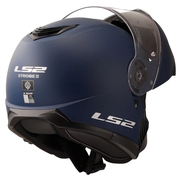 LS2 STROBE 2 MAT NAVY MAVİ ÇENE AÇILIR KASK - 3
