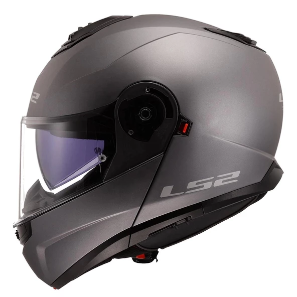 LS2 STROBE 2 ÇENE AÇILIR MAT TITANIUM KASK - 3