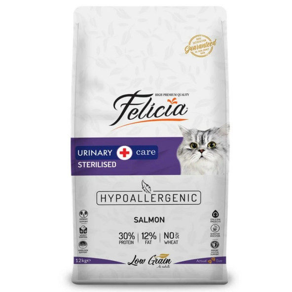 Felicia az tahıllı sterilised 12kg hypoallergenıc somonlu kısırlaştırılmış kedi maması hipoalerjenik