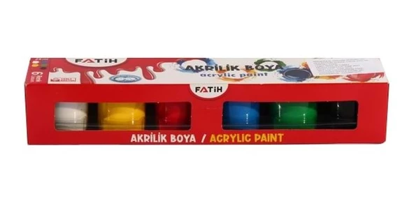 Fatih Akrilik Boya 25 Ml 6 Renk ürün görseli
