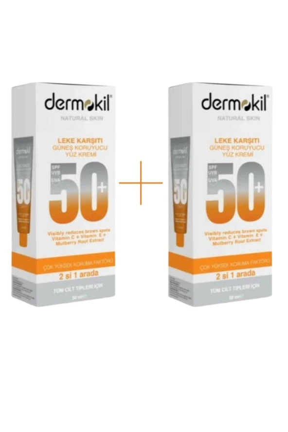 Dermokil Leke Karşıtı Güneş Kremi 50 Spf 50 Ml * 2 Adet