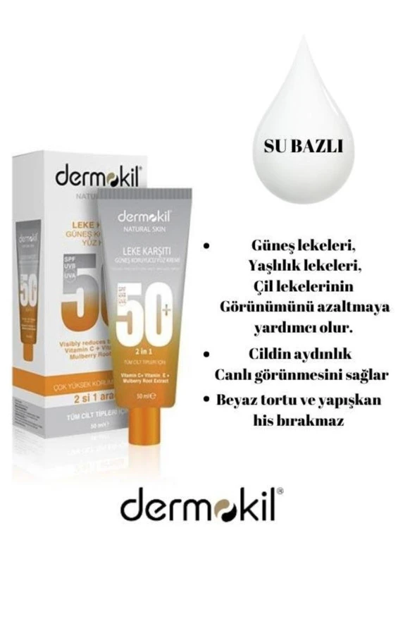 Dermokil Leke Karşıtı Güneş Kremi 50 Spf 50 Ml * 2 Adet - 2
