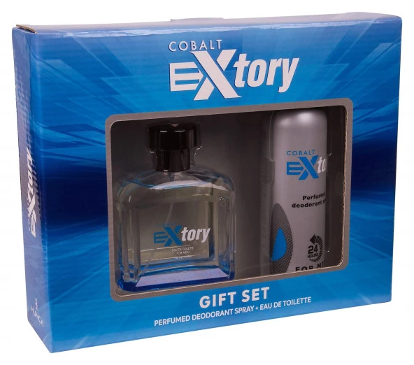 Extory Cobalt Kofre Erkek Edt+Deo 1 Paket (1 x 2 Adet)
