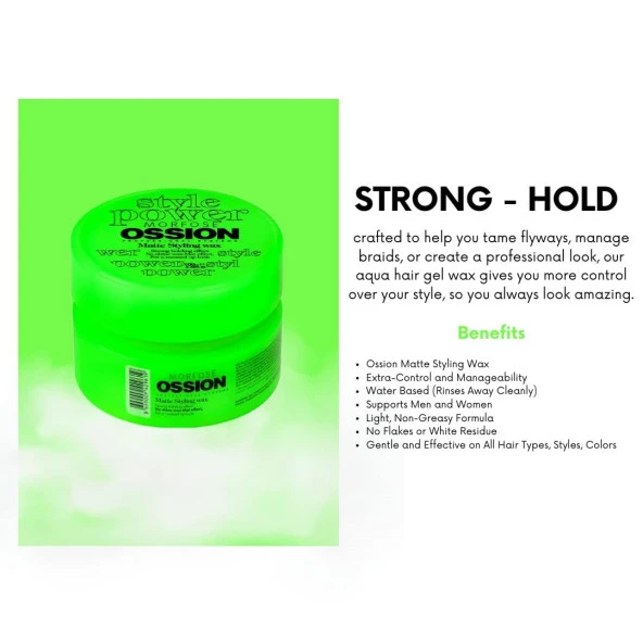 Ossion Mat Styling Matte Wax 100 ml x2 Adet - Resim 5