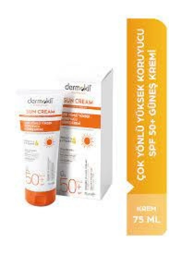 Dermokil Sun Cream SPF 50 Çok Yönlü Yüksek Koruyucu Güneş Kremi (75 ml)