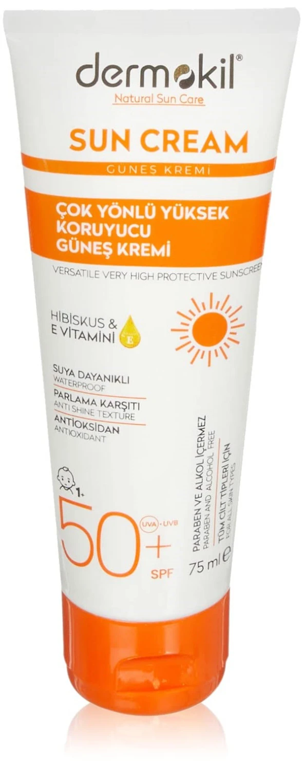 Dermokil Sun Cream SPF 50 Çok Yönlü Yüksek Koruyucu Güneş Kremi (75 ml) - 2