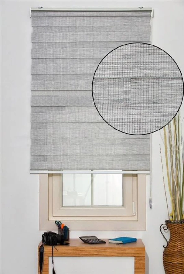Zebra Stor Perde Bambu Gri 150x200 cm