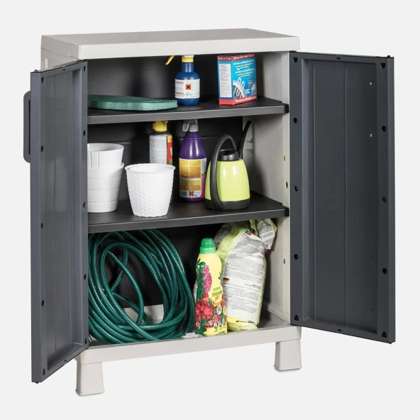 Plastik Bahçe Balkon Teras Kiler Dolap 65*38*93H cm - 2