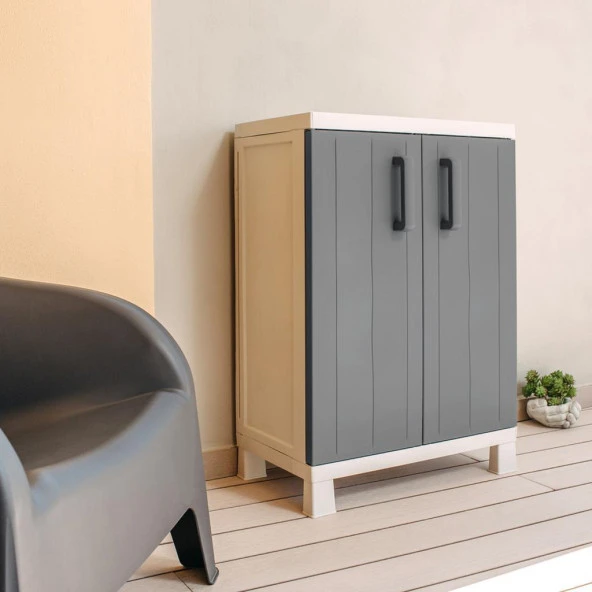 Plastik Bahçe Balkon Teras Kiler Dolap 65*38*93H cm - 4