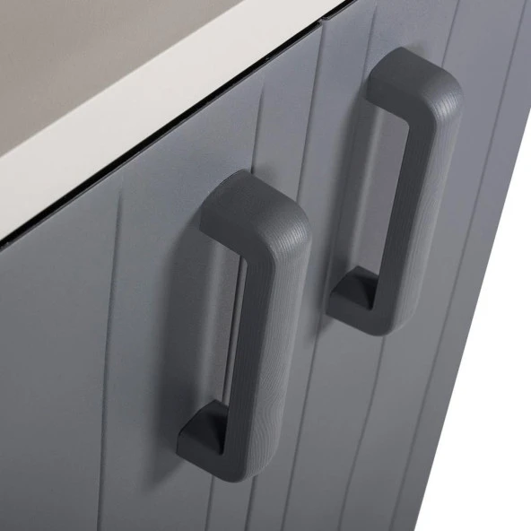 Plastik Bahçe Balkon Teras Kiler Dolap 65*38*93H cm - 5