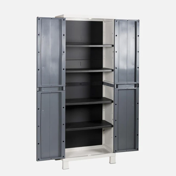 Çok Amaçlı Balkon Bahçe Kiler Plastik Dolap 65x37x173 - 2