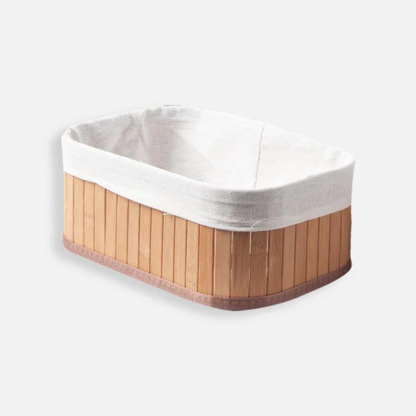 Bambu Katlanır Çok Amaçlı Sepet 35X25X14