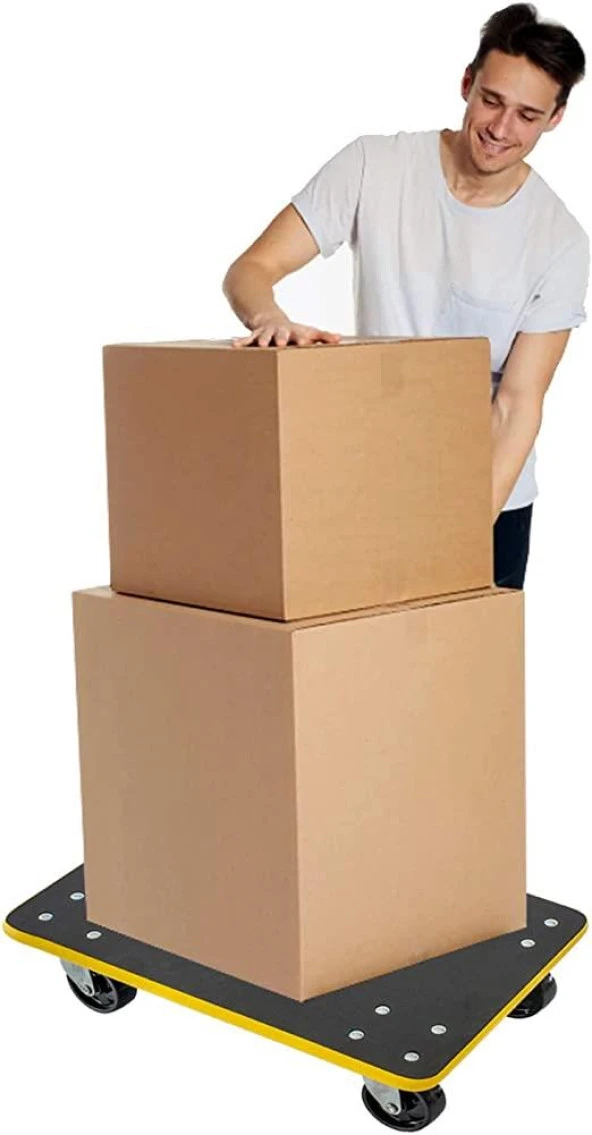 Dört Tekerlekli Yük ve Paket Taşıma Arabası 200kg 60x45cm - Resim 3