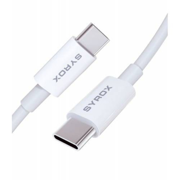 Samsung S23 uyumlu C95 3.0A Type-C To Type-C Şarj ve Senkron Kablosu Syrox C95 2mt -Her Iki Tarafı Type-C Girişli - 3