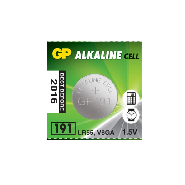 GP Tek'li LR55 Alkalin Düğme Pil  (GP191)