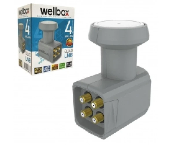 Wellbox WXL-04 Quad Gold 0.1DB 3D 4K 4 'lü LNB