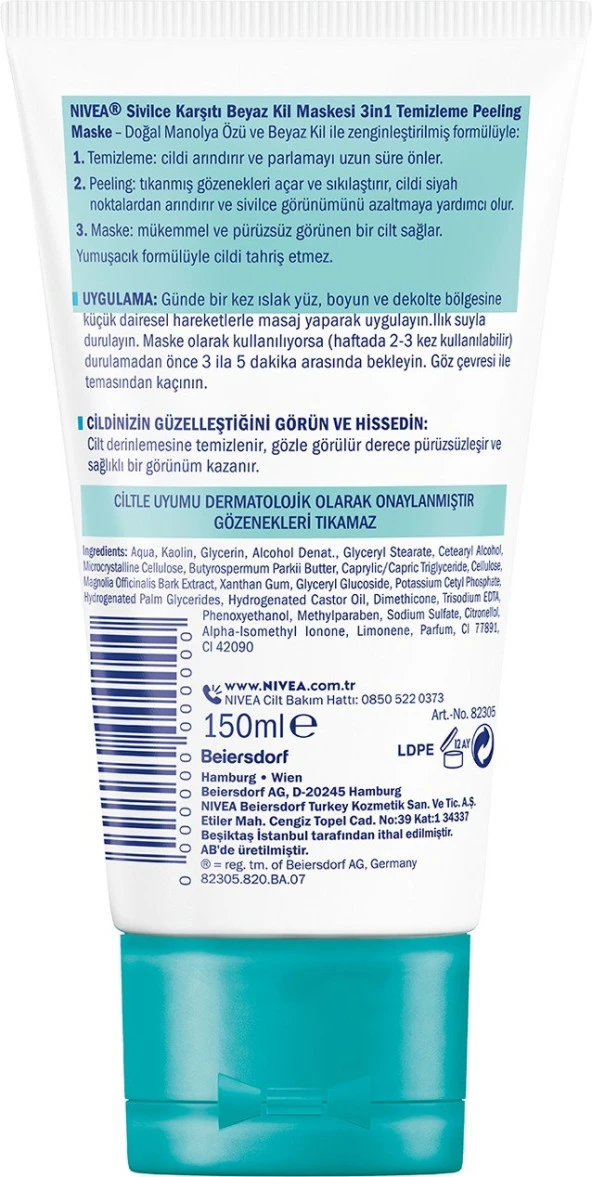 Nivea Beyaz Kil Maskesi 150 ml - 3