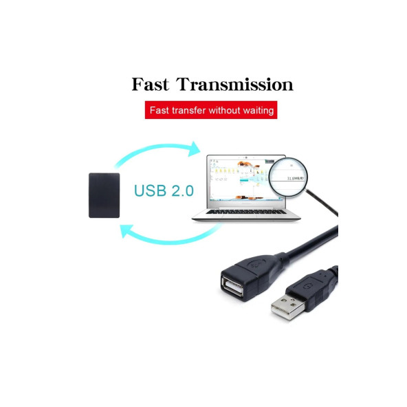 Yeni 2024 Yüksek Hız 1.5 Mt Metre Usb Uzatma Kablosu Uzatıcı Ara Kablosu Dişi Erkek Gerçek Usb 2.0 - 4
