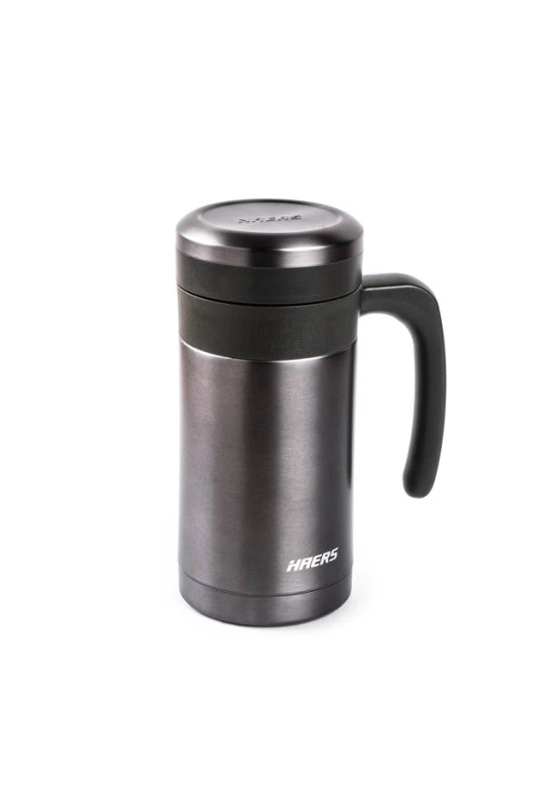 HAERS GRİ PASLANMAZ ÇELİK TERMOS BARDAK 450ML