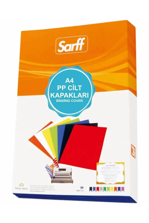 Sarff Cilt Kapağı Plastik Opak A4 450 Micron Buzlu Şeffaf (50 Li Paket)