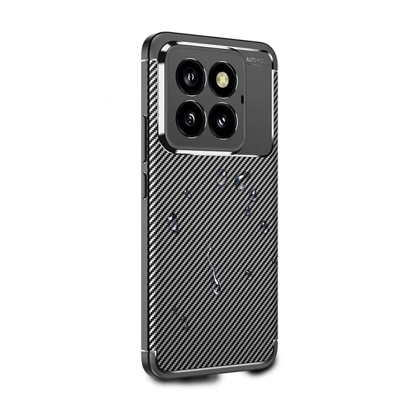 Xiaomi Mi 14 Pro Kılıf Negro Karbon Tasarım Silikon Kılıf - Resim 4
