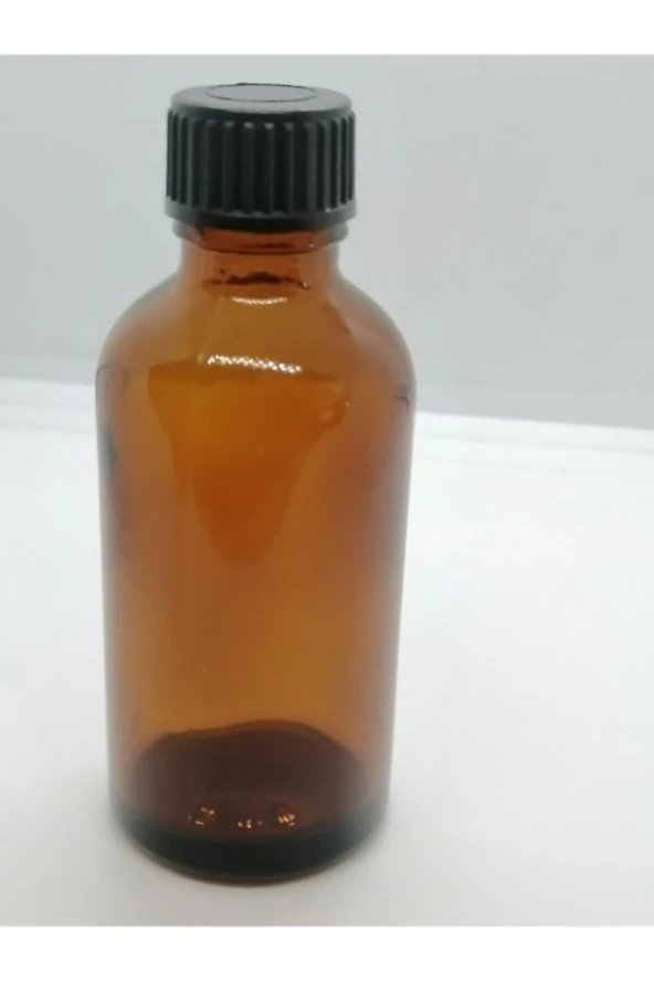 Kahverengi Cam Amber Düz Kapak Medikal Şişe 100 Adet 50cc