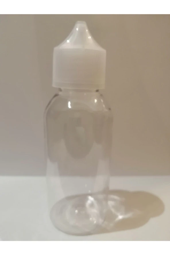 100ml Şeffaf Gorilla Şişe Beyaz Kapak, Plastik Şişe, Boş Şişe, Likit Şişesi, 100 Adet