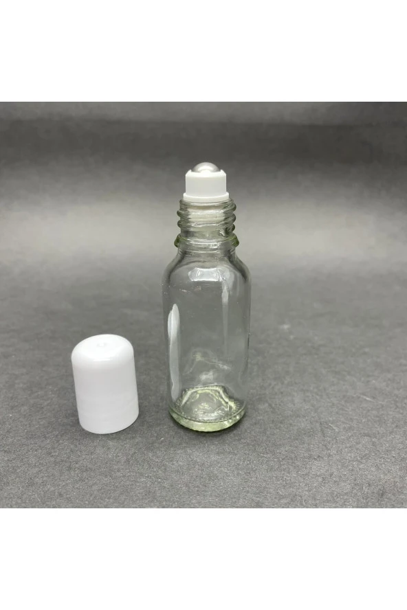 20 Cc Şeffaf Cam Roll-on Şişesi - 20 Ml Çelik Bilyeli Şişe - Cam Roll On Şişe - Cam Şişe (120 Adet)